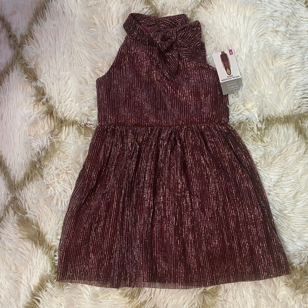 Elegant Burgundy Kids Dress